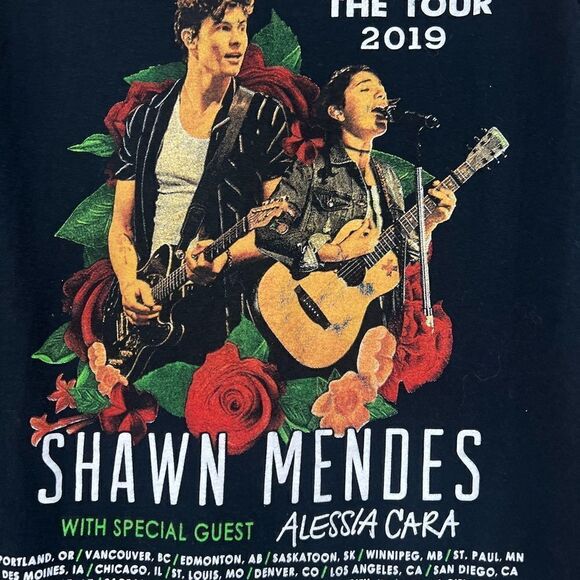 Shawn Mendes 2019 Concert T Shirt Featuring Alessia Cara - Picture 4 of 7